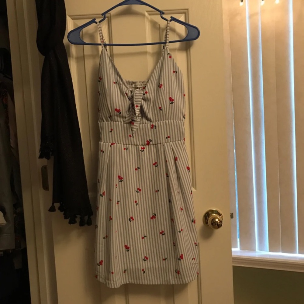 Cherry fit & flare dress